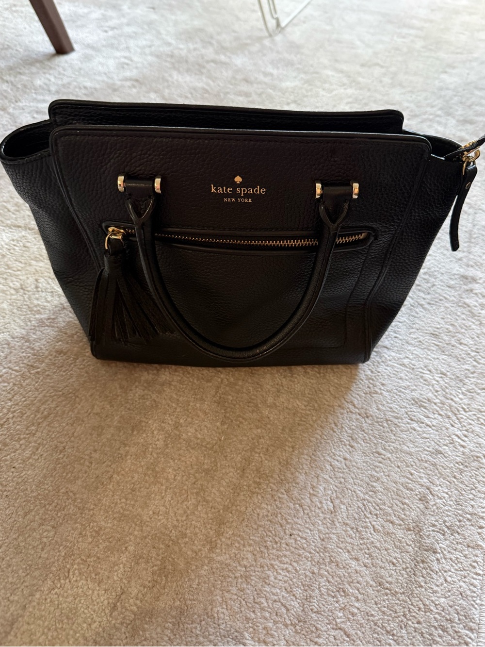 Kate Spade Black Pebbled Leather Handbag